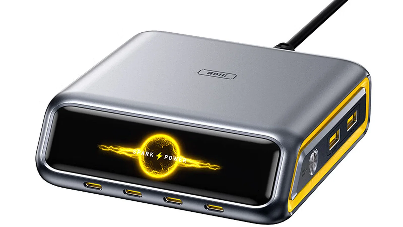 AOHI выпустила зарядное устройство на 280 Вт с рекордными 240 Вт через один USB-C