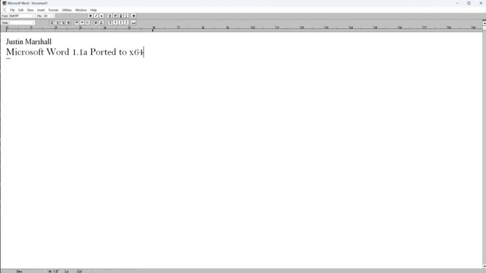 Word 1.1a заработал на Windows 11 без эмулятора