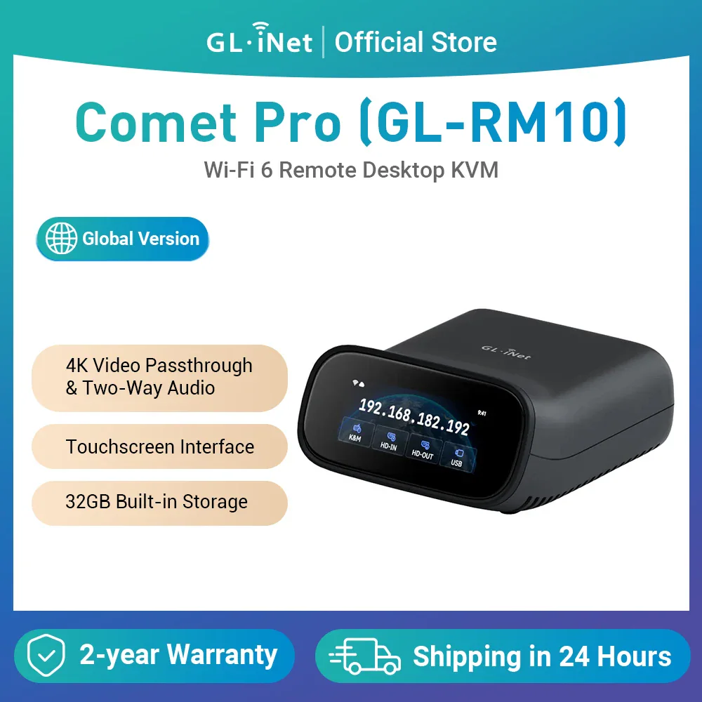 GL.iNet Comet Pro GL-RM10 — удаленное управление компьютером через Wi-Fi 6