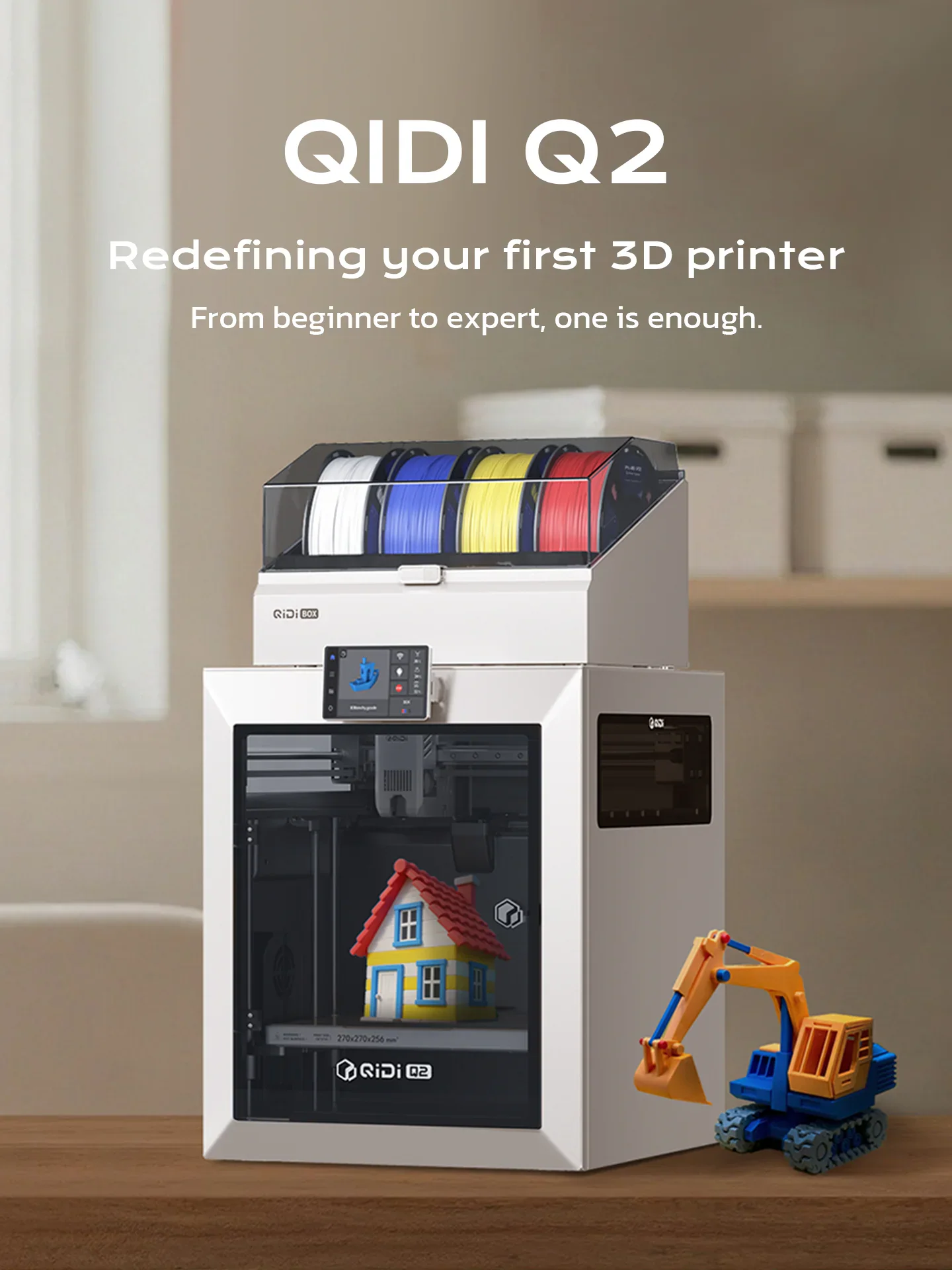QIDI Q2 — закрытый 3D-принтер для изготовления деталей