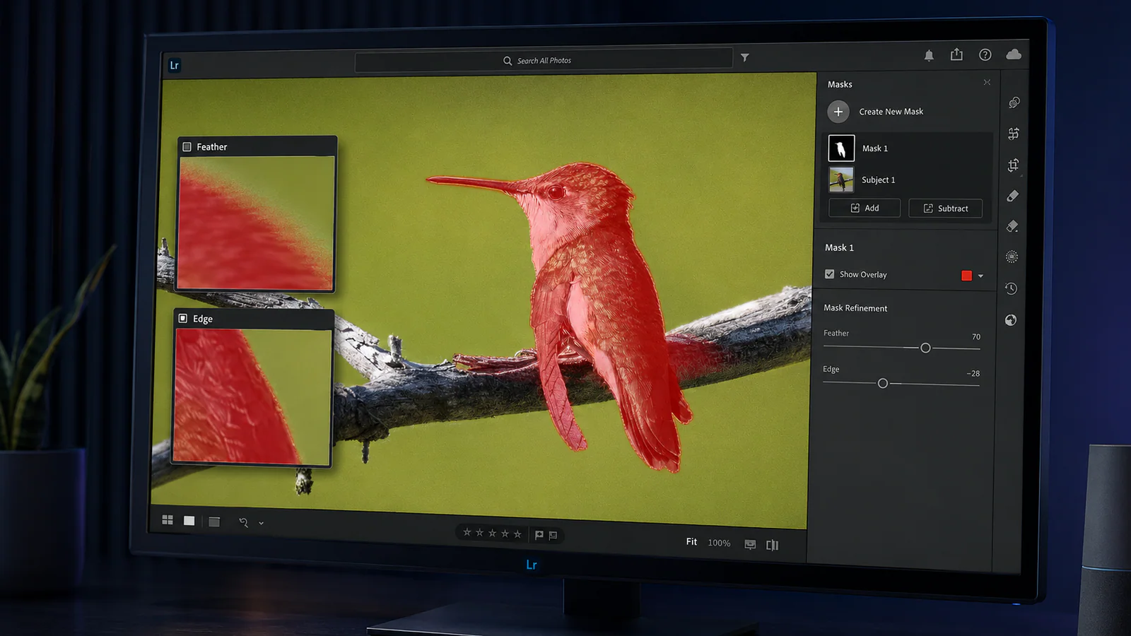 Lightroom научился исправлять края готовой маски без кисти