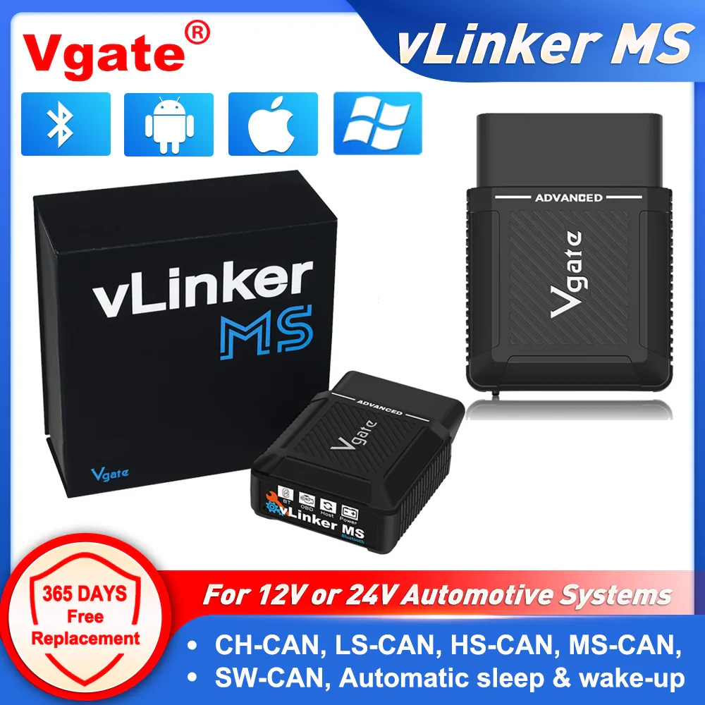 Vgate vLinker MS — беспроводной диагностический адаптер OBD-II